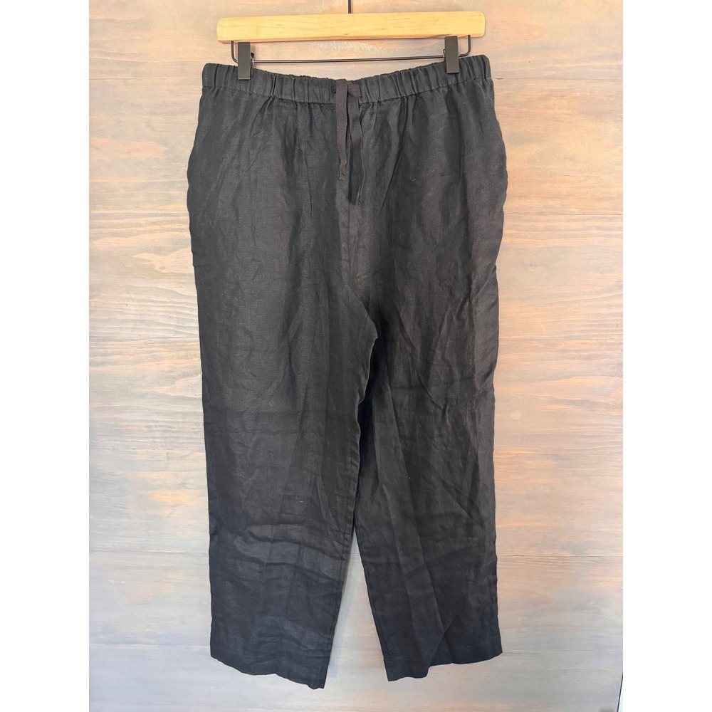 Quince 100% European Linen Pajama Pants Black Size M LB26853-RGEPL001-22678